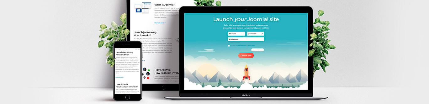 lançamento de site em joomla em vários dispositivos