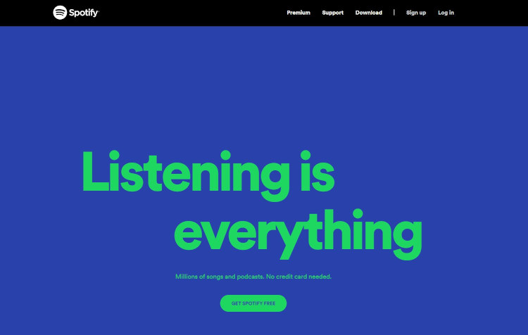 Landing Page Spotify 1