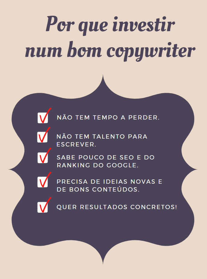 Por que investir num bom copywriter infografico